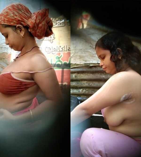 Village big boobs xxx sexy bhabhi bathing hidden captured leaked