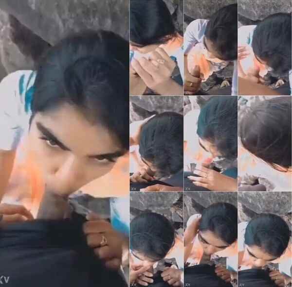indian hindi porn cute babe sucking bf cock outdoor mms