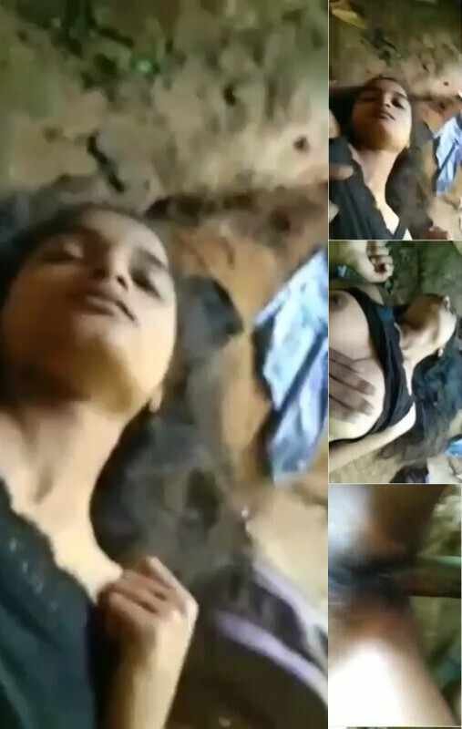 18 college girl hot desi porn fucking lover outdoor moaning